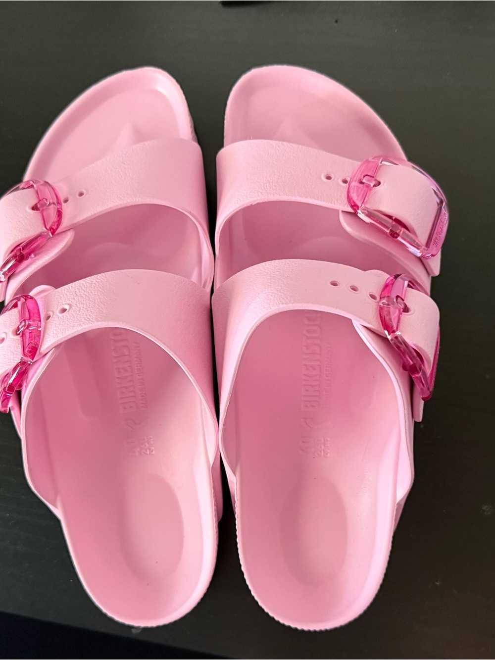 Birkenstock Pink Double-Buckle EVA Slide Sandals